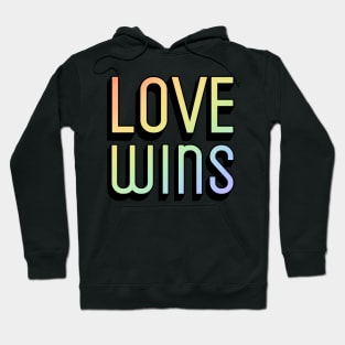 Love Wins Rainbow LGBTQ Quote for Pride Hoodie